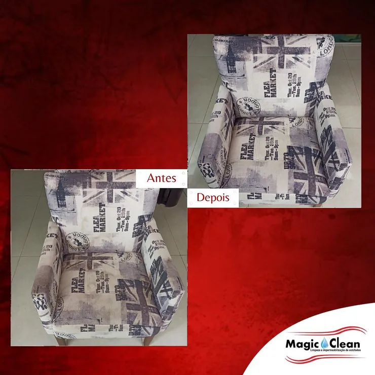 Antes e depois de um serviço da Magic Clean
